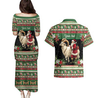 Yule Goat Personalized Couples Matching Puletasi and Hawaiian Shirt Scandanavian Mythology LT9 - Wonder Print Shop