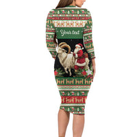 Yule Goat Personalized Family Matching Long Sleeve Bodycon Dress and Hawaiian Shirt Scandanavian Mythology LT9 - Wonder Print Shop