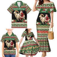 Yule Goat Personalized Family Matching Mermaid Dress and Hawaiian Shirt Scandanavian Mythology LT9 - Wonder Print Shop