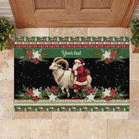 Yule Goat Personalized Rubber Doormat Scandanavian Mythology - Wonder Print Shop