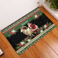 Yule Goat Personalized Rubber Doormat Scandanavian Mythology - Wonder Print Shop