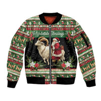 Yule Goat Personalized Sleeve Zip Bomber Jacket Scandanavian Mythology - Wonder Print Shop