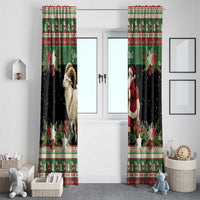 Yule Goat Personalized Window Curtain Scandanavian Mythology - Wonder Print Shop
