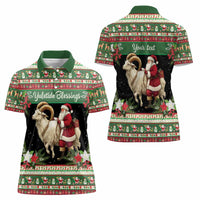 Yule Goat Personalized Women Polo Shirt Scandanavian Mythology - Wonder Print Shop