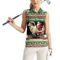 Yule Goat Personalized Women Sleeveless Polo Shirt Scandanavian Mythology - Wonder Print Shop