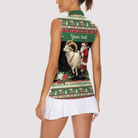 Yule Goat Personalized Women Sleeveless Polo Shirt Scandanavian Mythology - Wonder Print Shop