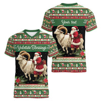 Yule Goat Personalized Women V-Neck T-Shirt Scandanavian Mythology - Wonder Print Shop