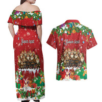 Yule Lads Personalized Couples Matching Off Shoulder Maxi Dress and Hawaiian Shirt Legend Icelands Jolasveinar LT9 - Wonder Print Shop