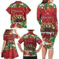Yule Lads Personalized Family Matching Long Sleeve Bodycon Dress and Hawaiian Shirt Legend Icelands Jolasveinar LT9 - Wonder Print Shop