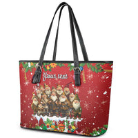 Yule Lads Personalized Leather Tote Bag Legend Icelands Jolasveinar - Wonder Print Shop