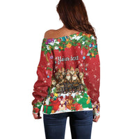 Yule Lads Personalized Off Shoulder Sweater Legend Icelands Jolasveinar - Wonder Print Shop