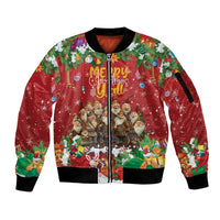 Yule Lads Personalized Sleeve Zip Bomber Jacket Legend Icelands Jolasveinar - Wonder Print Shop