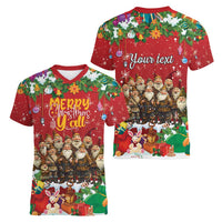 Yule Lads Personalized Women V-Neck T-Shirt Legend Icelands Jolasveinar - Wonder Print Shop