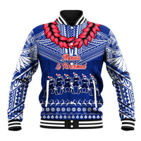 Toa Samoa Christmas Baseball Jacket Samoa Siva Tau Manuia Le Kerisimasi Blue Vibe LT9 - Wonder Print Shop