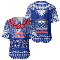 Toa Samoa Christmas Baseball Jersey Samoa Siva Tau Manuia Le Kerisimasi Blue Vibe LT9 - Wonder Print Shop