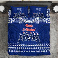 Toa Samoa Christmas Bedding Set Samoa Siva Tau Manuia Le Kerisimasi Blue Vibe LT9 - Wonder Print Shop