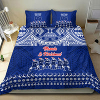 Toa Samoa Christmas Bedding Set Samoa Siva Tau Manuia Le Kerisimasi Blue Vibe LT9 - Wonder Print Shop
