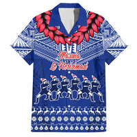 Toa Samoa Christmas Hawaiian Shirt Samoa Siva Tau Manuia Le Kerisimasi Blue Vibe - Wonder Print Shop