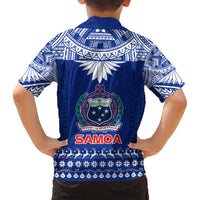 Toa Samoa Christmas Kid Hawaiian Shirt Samoa Siva Tau Manuia Le Kerisimasi Blue Vibe - Wonder Print Shop