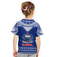 Toa Samoa Christmas Kid T Shirt Samoa Siva Tau Manuia Le Kerisimasi Blue Vibe - Wonder Print Shop
