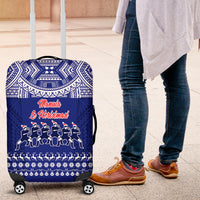 Toa Samoa Christmas Luggage Cover Samoa Siva Tau Manuia Le Kerisimasi Blue Vibe - Wonder Print Shop