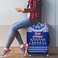 Toa Samoa Christmas Luggage Cover Samoa Siva Tau Manuia Le Kerisimasi Blue Vibe - Wonder Print Shop