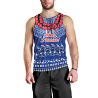 Toa Samoa Christmas Men Tank Top Samoa Siva Tau Manuia Le Kerisimasi Blue Vibe - Wonder Print Shop