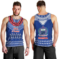 Toa Samoa Christmas Men Tank Top Samoa Siva Tau Manuia Le Kerisimasi Blue Vibe - Wonder Print Shop