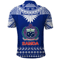 Toa Samoa Christmas Polo Shirt Samoa Siva Tau Manuia Le Kerisimasi Blue Vibe - Wonder Print Shop