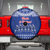 Toa Samoa Christmas Spare Tire Cover Samoa Siva Tau Manuia Le Kerisimasi Blue Vibe - Wonder Print Shop