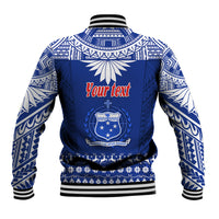 Personalised Toa Samoa Christmas Baseball Jacket Samoa Siva Tau Manuia Le Kerisimasi Blue Vibe LT9 - Wonder Print Shop