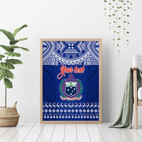 Personalised Toa Samoa Christmas Canvas Wall Art Samoa Siva Tau Manuia Le Kerisimasi Blue Vibe LT9 - Wonder Print Shop