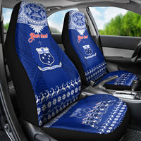 Personalised Toa Samoa Christmas Car Seat Cover Samoa Siva Tau Manuia Le Kerisimasi Blue Vibe LT9 - Wonder Print Shop