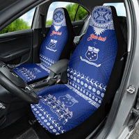 Personalised Toa Samoa Christmas Car Seat Cover Samoa Siva Tau Manuia Le Kerisimasi Blue Vibe LT9 - Wonder Print Shop
