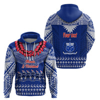 Personalised Toa Samoa Christmas Hoodie Samoa Siva Tau Manuia Le Kerisimasi Blue Vibe - Wonder Print Shop