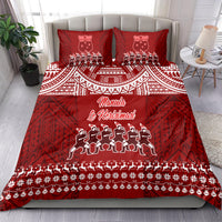 Toa Samoa Christmas Bedding Set Samoa Siva Tau Manuia Le Kerisimasi Red Vibe LT9 - Wonder Print Shop