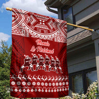 Toa Samoa Christmas Garden Flag Samoa Siva Tau Manuia Le Kerisimasi Red Vibe - Wonder Print Shop