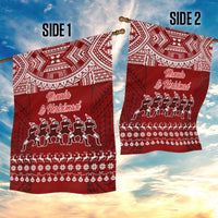 Toa Samoa Christmas Garden Flag Samoa Siva Tau Manuia Le Kerisimasi Red Vibe - Wonder Print Shop