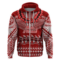 Toa Samoa Christmas Hoodie Samoa Siva Tau Manuia Le Kerisimasi Red Vibe - Wonder Print Shop
