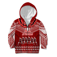 Toa Samoa Christmas Kid Hoodie Samoa Siva Tau Manuia Le Kerisimasi Red Vibe - Wonder Print Shop