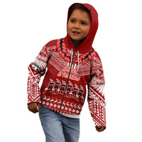 Toa Samoa Christmas Kid Hoodie Samoa Siva Tau Manuia Le Kerisimasi Red Vibe - Wonder Print Shop