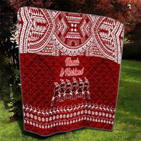 Toa Samoa Christmas Quilt Samoa Siva Tau Manuia Le Kerisimasi Red Vibe - Wonder Print Shop