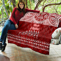 Toa Samoa Christmas Quilt Samoa Siva Tau Manuia Le Kerisimasi Red Vibe - Wonder Print Shop