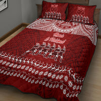 Toa Samoa Christmas Quilt Bed Set Samoa Siva Tau Manuia Le Kerisimasi Red Vibe - Wonder Print Shop