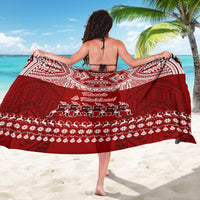 Toa Samoa Christmas Sarong Samoa Siva Tau Manuia Le Kerisimasi Red Vibe - Wonder Print Shop