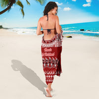 Toa Samoa Christmas Sarong Samoa Siva Tau Manuia Le Kerisimasi Red Vibe - Wonder Print Shop