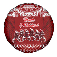 Toa Samoa Christmas Spare Tire Cover Samoa Siva Tau Manuia Le Kerisimasi Red Vibe - Wonder Print Shop