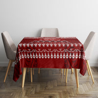 Toa Samoa Christmas Tablecloth Samoa Siva Tau Manuia Le Kerisimasi Red Vibe - Wonder Print Shop