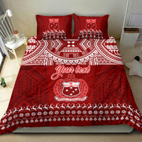Personalised Toa Samoa Christmas Bedding Set Samoa Siva Tau Manuia Le Kerisimasi Red Vibe LT9 - Wonder Print Shop