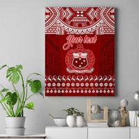 Personalised Toa Samoa Christmas Canvas Wall Art Samoa Siva Tau Manuia Le Kerisimasi Red Vibe LT9 - Wonder Print Shop